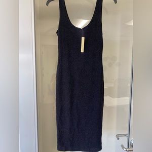 June & Hudson Black Midi Dress